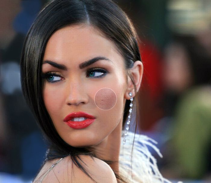 ميغان فوكس قبل وبعد عمليات تجميل الوجه. صورة عندما أجريت جراحة تجميل على الشفاه والعينين والأنف وعظام الخد