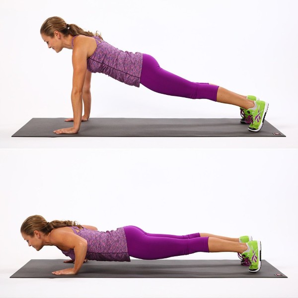 Latihan dengan dumbbells untuk wanita, gadis untuk punggung, lengan, otot dada, punggung, abs, di rumah untuk pemula