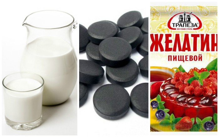 Mặt nạ than và gelatin trị mụn đầu đen. Công thức, đánh giá