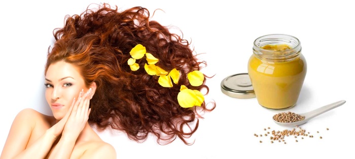 Mặt nạ tóc trị rụng tóc, tăng trưởng, mật độ. Công thức nấu ăn với sinh tố, đường, mù tạt, mật ong, dầu thầu dầu, rượu cognac