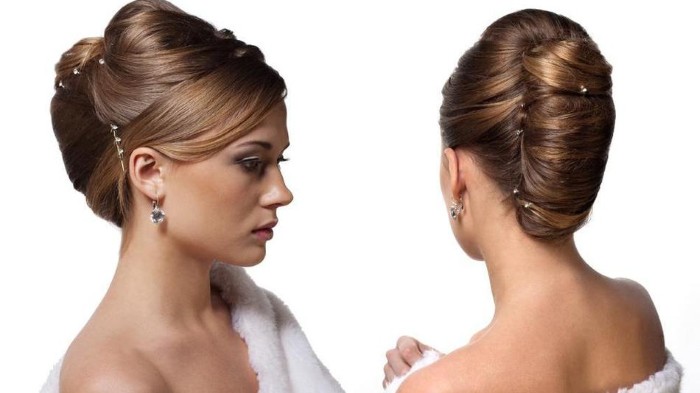 Gaya rambut yang paling bergaya dan cantik untuk rambut panjang. Arahan mengenai cara membuat gaya rambut malam yang sederhana, mudah. Gambar