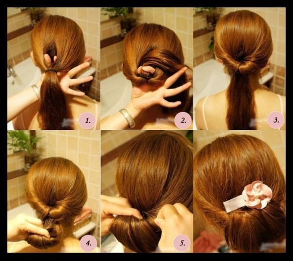 Gaya rambut yang paling bergaya dan cantik untuk rambut panjang. Arahan mengenai cara membuat gaya rambut malam yang sederhana, mudah. Gambar