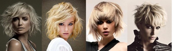 Cắt tóc bob cho ảnh tóc ngắn, mặt trước và mặt sau. Bob bob với cách để dài, tóc mái