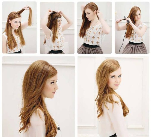 Penteados para cabelos longos passo a passo. Foto de lindos cortes de cabelo simples com e sem franja, noite e casamento