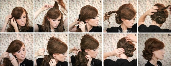 Penteados para cabelos longos passo a passo. Foto de lindos cortes de cabelo simples com e sem franja, noite e casamento