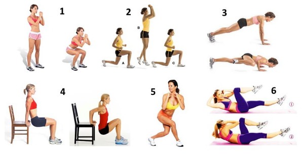 Cara cepat mengepam otot lengan, sternum, punggung, kaki, lengan bawah, punggung bawah untuk seorang gadis dari awal