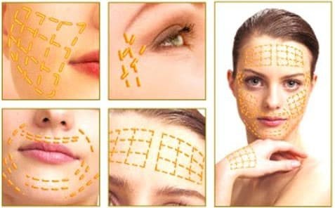Oval facelift - mengangkat, krim kulit, benang, topeng, latihan di rumah. Gambar