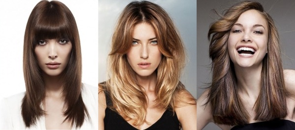 Modieuze haarstyling voor halflang haar met pony, rechte krullen en mooie krullen. Stap voor stap instructies met foto