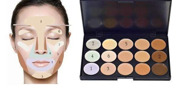 Cách sử dụng bộ chỉnh sửa cho khuôn mặt: bảng màu từ 6 màu trở lên, từng bước sử dụng bộ chỉnh sửa dạng lỏng và bút chì có ảnh và video