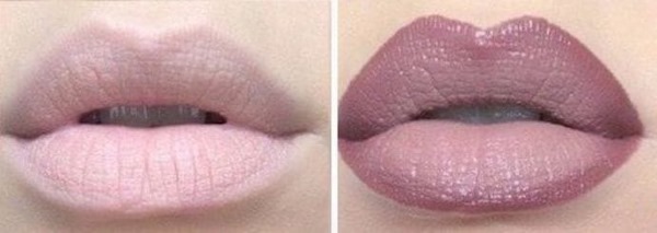 Tatu bibir dengan warna: warna semula jadi, 3D, miass, karamel, foto
