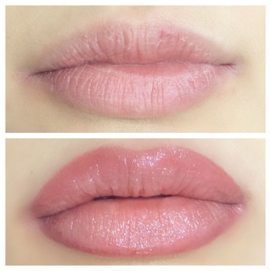 Tatu bibir dengan warna: warna semula jadi, 3D, miass, karamel, foto