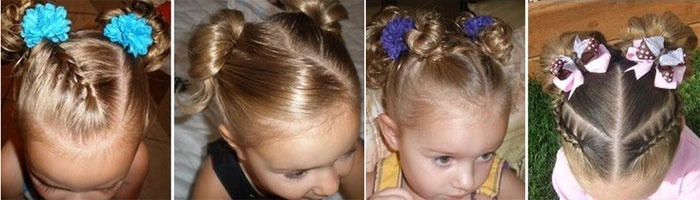 Hermosos peinados con cabello corto para niñas a la escuela, jardín de infantes, simples en 5 minutos, trenzas, instrucciones con fotos.