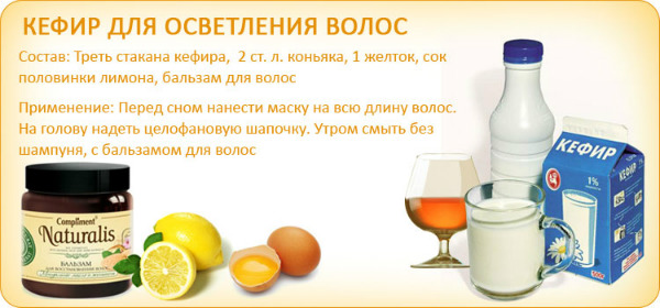 Маске за осветљавање косе код куће за плавуше и бринете. Рецепти са медом, циметом, кефиром, лимуном, каном
