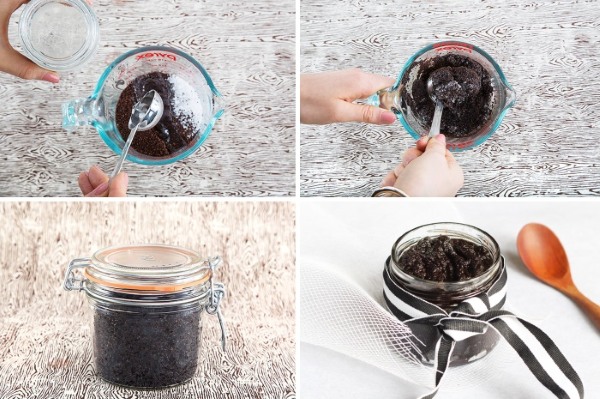 Lulur badan di rumah: untuk penurunan berat badan, untuk selulit, stretch mark, dengan garam laut, kopi, madu, asid, gula