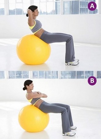 Bài tập cho cột sống với bóng theo Bubnovsky, với bệnh thoái hóa xương và thoát vị cột sống thắt lưng