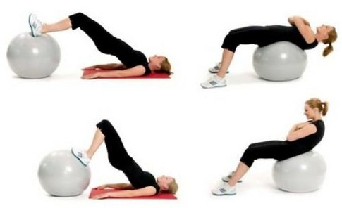 Bài tập cho cột sống với bóng theo Bubnovsky, với bệnh thoái hóa xương và thoát vị cột sống thắt lưng