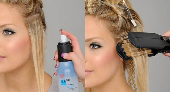 Cara berputar pada besi pengeriting dengan klip, muncung, Babyliss, Sinbo, kerucut, dengan spiral, gelombang Eric, wortel