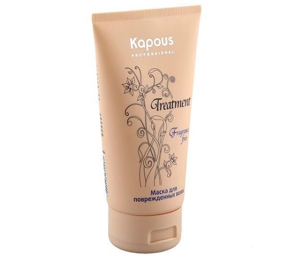 Kapus tintas com ácido hialurônico. Paleta de cores, instruções sobre como misturar, soro regenerador, xampu, preenchedor, spray