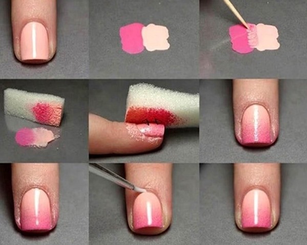 Gradient trên móng tay với sơn gel: ảnh, xu hướng thời trang. Cách chọn màu và pha màu tại nhà với cọ, bông mút không bong bóng