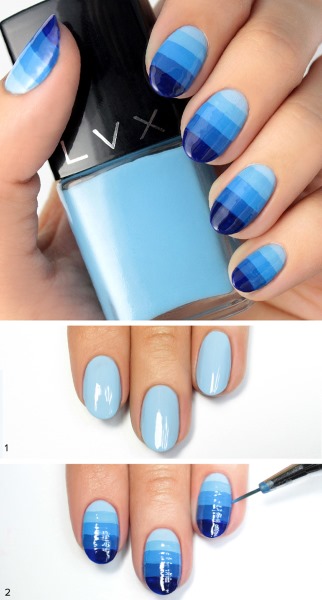 Gradient trên móng tay với sơn gel: ảnh, xu hướng thời trang. Cách chọn màu và pha màu tại nhà với cọ, bông mút không bong bóng