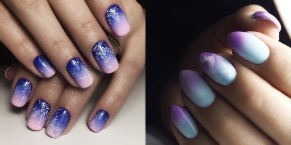Gradient trên móng tay với sơn gel: ảnh, xu hướng thời trang. Cách chọn màu và pha màu tại nhà với cọ, bông mút không bong bóng