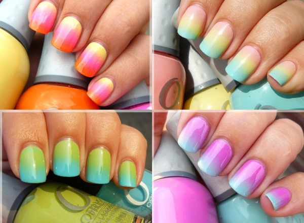 Gradient trên móng tay với sơn gel: ảnh, xu hướng thời trang. Cách chọn màu và pha màu tại nhà với cọ, bông mút không bong bóng