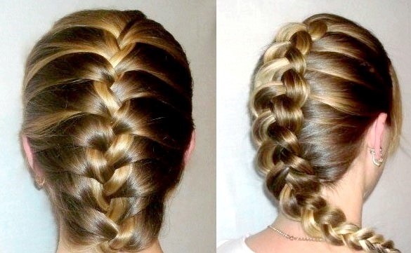 Kiểu tóc thắt bím dành cho tóc dài vừa phải. Pháp, Hy Lạp, bím tóc một bên, quanh đầu, với tóc mái, cho đám cưới