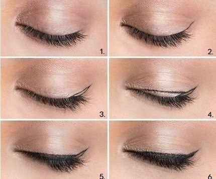 Làm thế nào để làm cho mũi tên đẹp trên mắt. Hình ảnh, hướng dẫn từng bước: kẻ mắt dạng lỏng, bút dạ