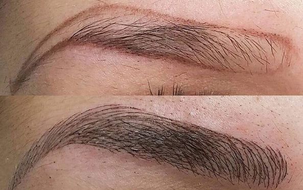 Xăm lông mày: phương pháp lông. Ưu nhược điểm, chống chỉ định, tính năng thực hiện, ảnh trước và sau