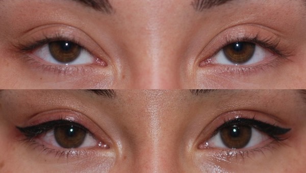 Trang điểm vĩnh viễn với bóng: màu tự nhiên của mí mắt, lông mày, mũi tên, khoảng cách giữa các lông mi, đường viền đẹp. Hướng dẫn từng bước với ảnh