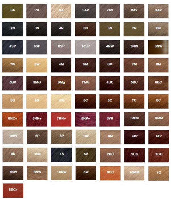 Màu nhuộm tóc - ảnh và tên. Bảng màu Estelle, Garnier, Loreal, Ma trận, Capus, Bảng màu, Cies, Igora, Concept, Faberlik, Ollin, tro, tóc vàng sẫm, caramel