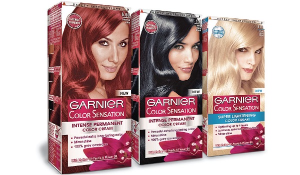 صبغة غارنييه للشعر. لوحة الألوان Color Naturals ، Sensation ، Oliya (Olia) ، Calor and Shine. ميزات الاختيار والتلوين. صورة