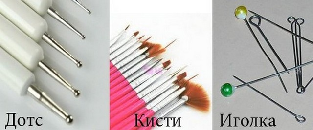 Các bản vẽ đơn giản trên móng tay với sơn bóng, sơn gel, kim, sơn acrylic, bột. Làm móng tay thời trang từng bước tại nhà