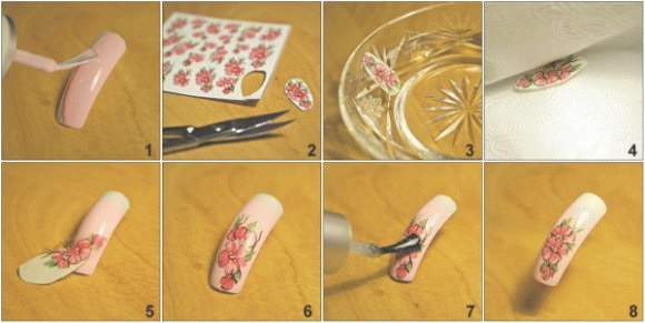 Thanh trượt cho móng tay. Thiết kế, cách sử dụng, dán keo, sử dụng với gel đánh bóng, 3d, hình học. Đề án, giấy nến để làm móng, ảnh