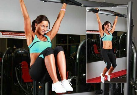 Bộ bài tập bấm máy dành cho các bạn nữ. Tập luyện hiệu quả với con lăn, bánh xe, xà ngang, ghế dài, ghế