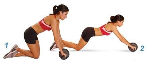 Bộ bài tập bấm máy dành cho các bạn nữ. Tập luyện hiệu quả với con lăn, bánh xe, xà ngang, ghế dài, ghế