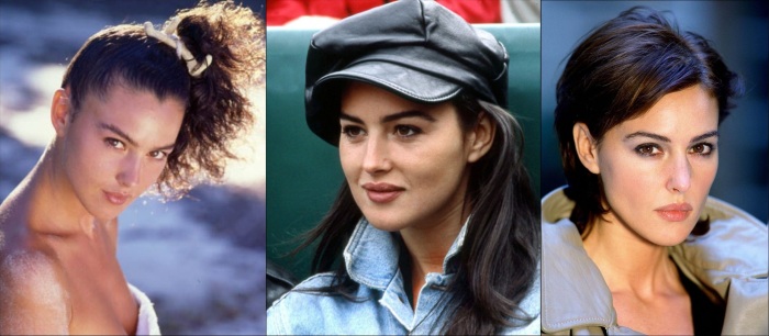 Monica Bellucci. Ảnh thời trẻ và bây giờ, trong trang phục áo tắm, không trang điểm, photoshop. Đã hoạt động