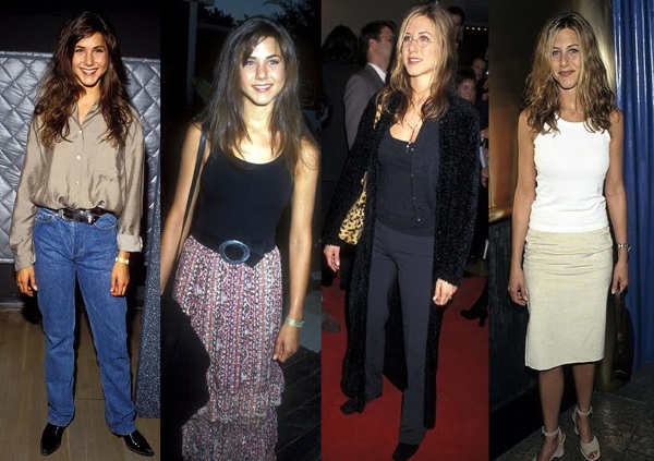 Jennifer Aniston. Foto sebelum dan selepas pembedahan plastik, dalam pakaian renang, parameter angka, penampilan pelakon wanita itu