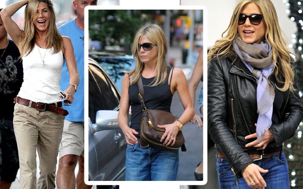 Jennifer Aniston. Foto sebelum dan selepas pembedahan plastik, dalam pakaian renang, parameter angka, penampilan pelakon wanita itu