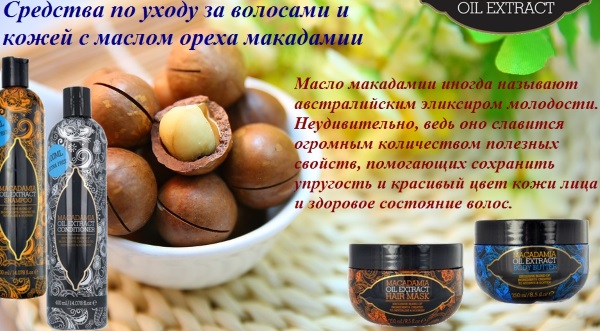 Уље макадамије за косу. Састав, употреба, примена, прегледи