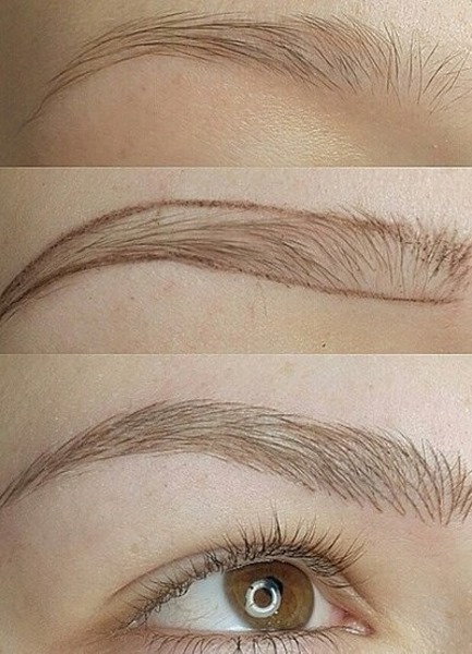Kening serbuk. Apa itu, gambar sebelum dan selepas tatu, teknik semburan, berapa lama ia berlangsung