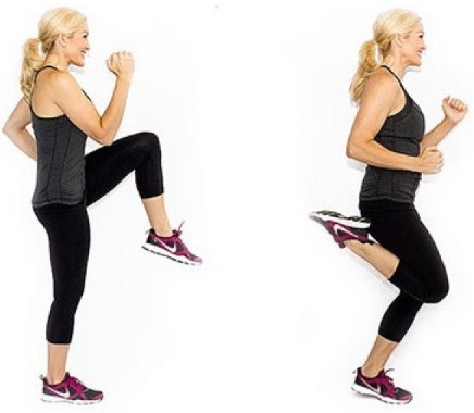 Chạy bộ tại chỗ để giảm cân. Kỹ thuật, thời gian, bài tập đốt cháy calo
