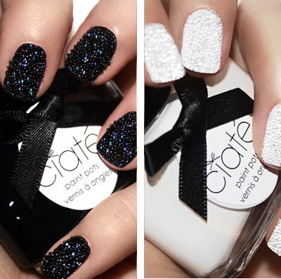 Manicure com verniz preto e branco para unhas curtas e longas. Fotos, designs
