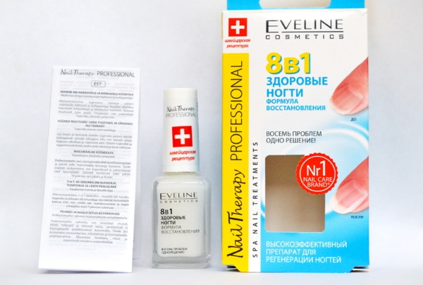 Eveline (Evelyn) 8 em 1 Unhas saudáveis. Instruções para uso de verniz, preço, análogos, comentários