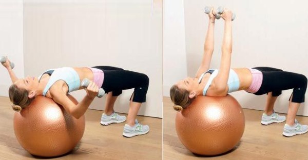 Bài tập tạ lên ngực cho nữ tập gym, tại nhà