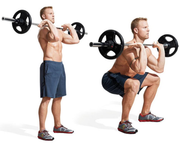 Squats trong máy mô phỏng hack (máy) với thanh tạ, đảo ngược, ép chân, cho mông