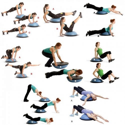 تدريب BOSU (BOSU). ما هو في اللياقة والاستفادة