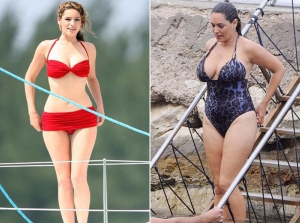 Kelly Brook รูปพารามิเตอร์รูปถ่ายในชุดว่ายน้ำชุดชั้นในตรงไปตรงมาชีวประวัติน้ำหนักส่วนสูงก่อนและหลังการทำศัลยกรรม