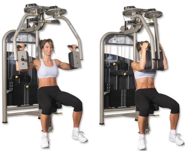 Máy tập cơ ngực cho nữ tập gym. Hình ảnh, tên bài tập, dạng bài