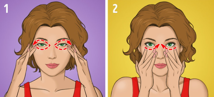 Tự massage để loại bỏ nếp nhăn